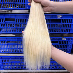 15A #613 Blonde Raw Single Donor Virgin Hair Weaving Straight