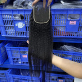 4x4 HD/ Transparent Closure Kinky Straight