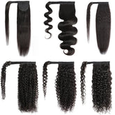 Wrap Around Velcro Ponytail Virgin Human Hair Extensions