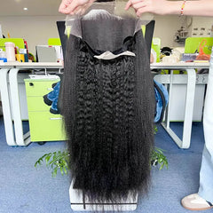 10A Custom HD/Transparent Frontal Raw Hair Wig Kinky Straight