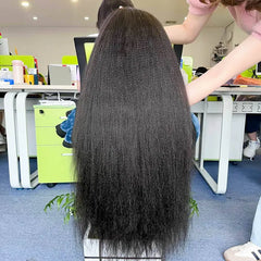 10A Custom HD/Transparent Frontal Raw Hair Wig Kinky Straight