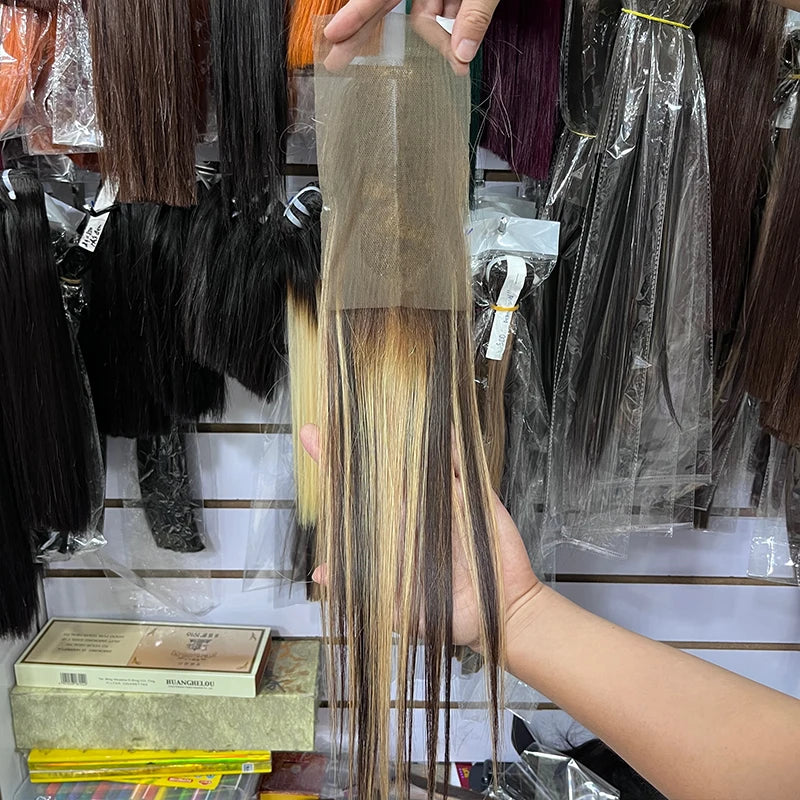 11A+ 2x6 Double Drawn Closure Vietnamese Bone Straight Hair