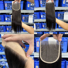 11A Double Drawn 5x5 Transparent Closure Straight