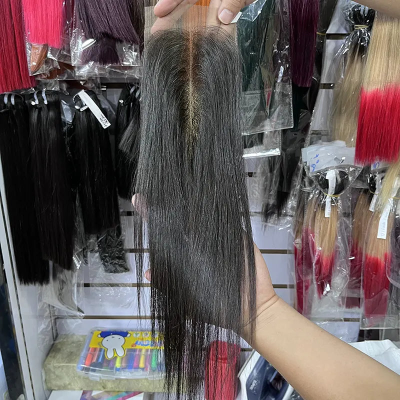 11A+ 2x6 Double Drawn Closure Vietnamese Bone Straight Hair