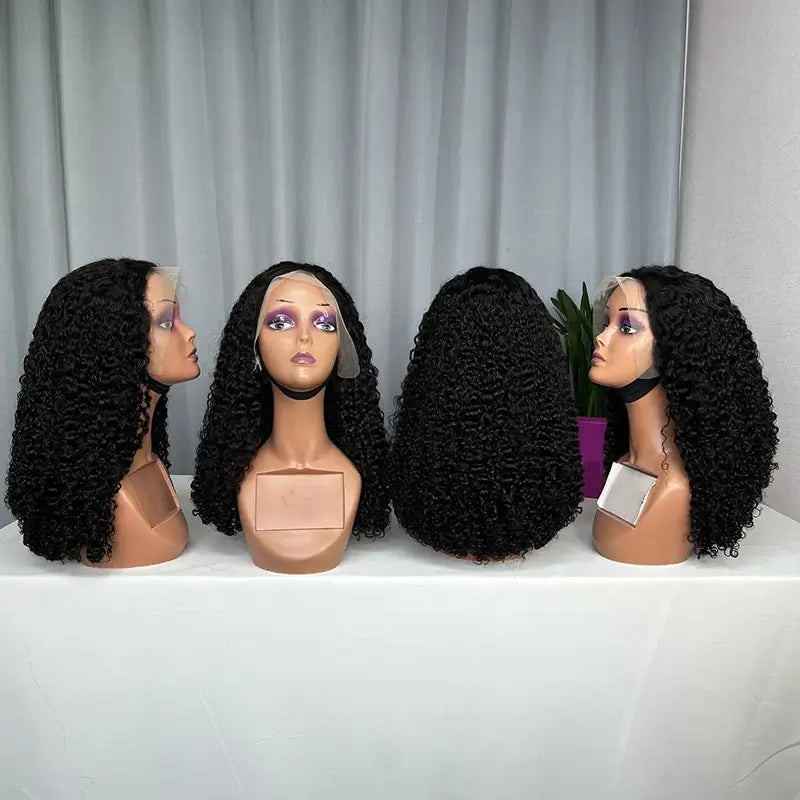 13x4 Double Drawn Frontal Raw Hair Wig Pixie Curl