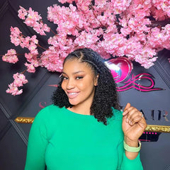 13x4 Double Drawn Frontal Raw Hair Wig Pixie Curl