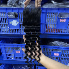4x4 HD/ Transparent Closure Loose Deep