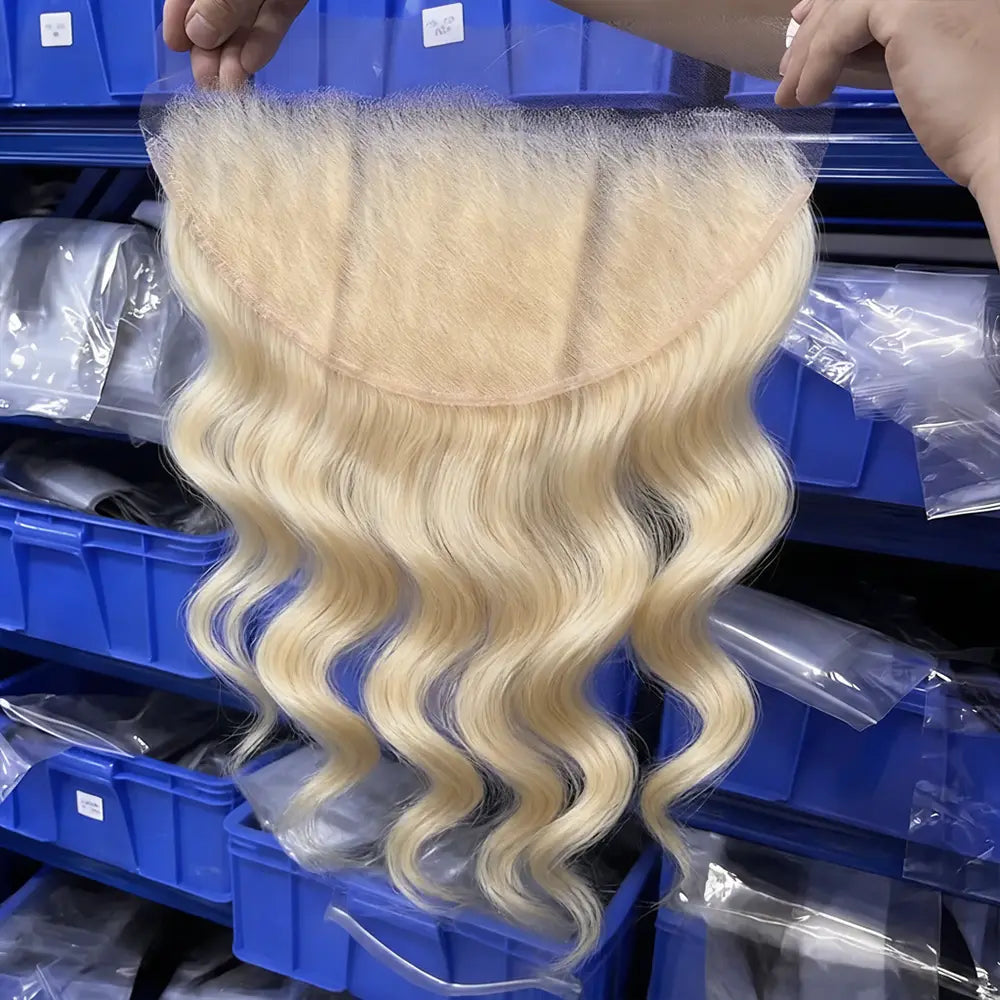 #613 Blonde Hair 13x6 HD/ Transparent Frontal Body Wave