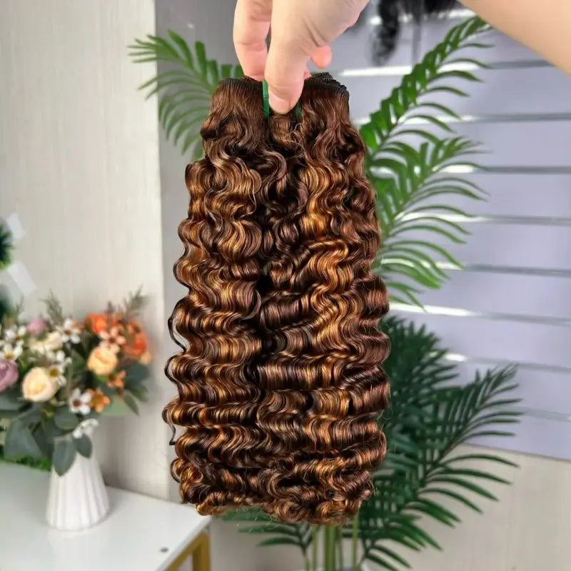 9A Raw Double Drawn Hair Weaving Bohemian Curl