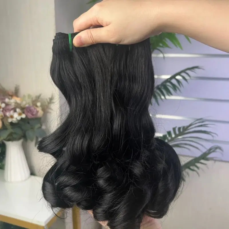 9A Raw Double Drawn Hair Weaving Bouncy Curl
