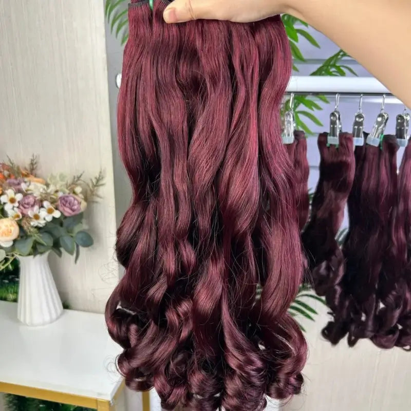 9A Raw Double Drawn Hair Weaving Bouncy Curl