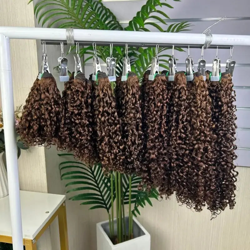 9A Raw Double Drawn Hair Weaving Pixel Curly