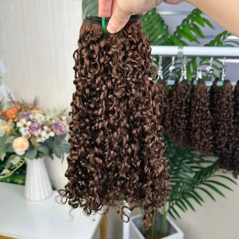 9A Raw Double Drawn Hair Weaving Pixel Curly