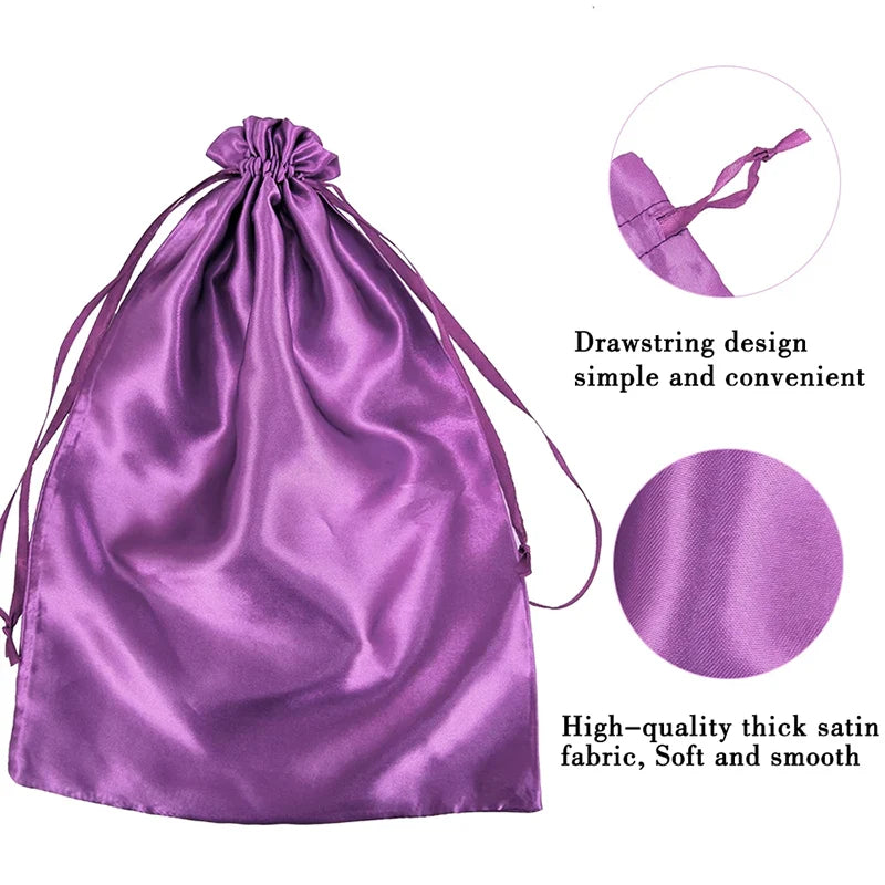 Custom logo satin bags clearance