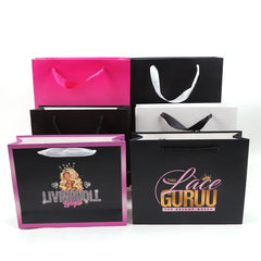 Custom Logo Paper Tote Bags For Hair Extensions & Wigs