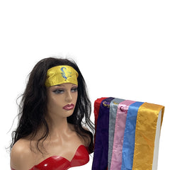 Custom Logo Satin Edge Wrap Scarf Headbands For Lace Wigs