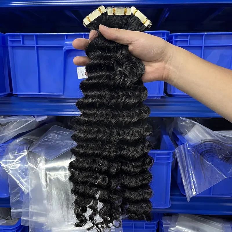 Deep Wave Tape-in Virgin Human Hair Extensions – YARA HAIR