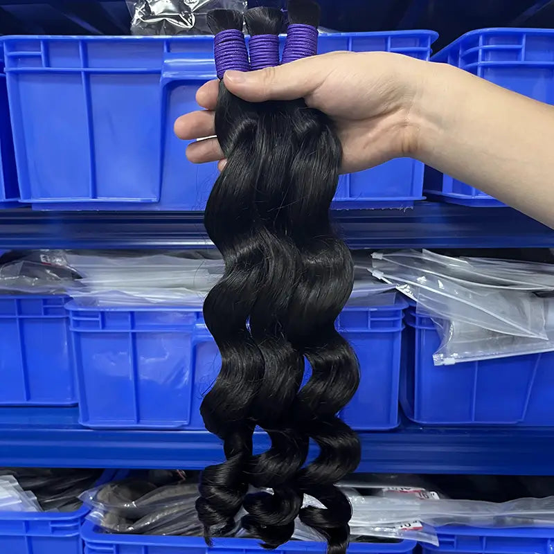 Loose Wave Bulk Virgin Human Hair For Braiding