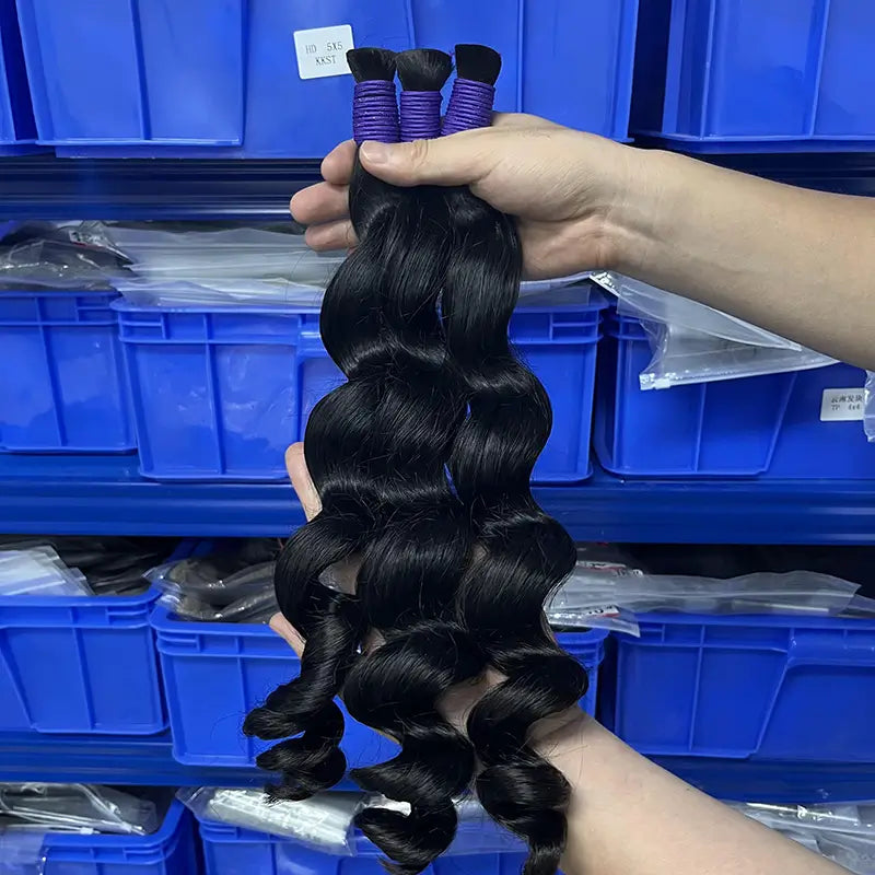 Loose Wave Bulk Virgin Human Hair For Braiding