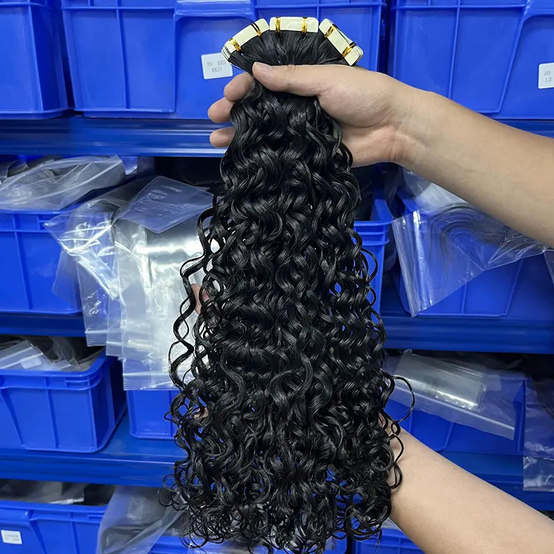 Water Wave Tape-in Virgin Human Hair Extensions – YARA HAIR
