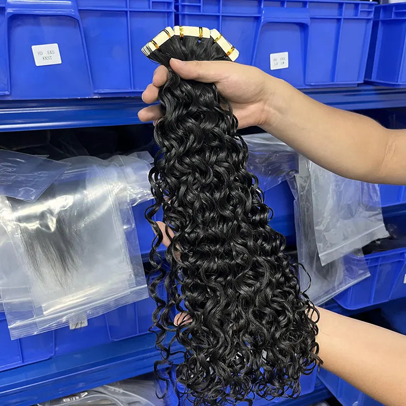 Water Wave Tape-in Virgin Human Hair Extensions – YARA HAIR
