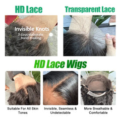 10A Custom HD/Transparent Frontal Raw Hair Wig Deep Wave