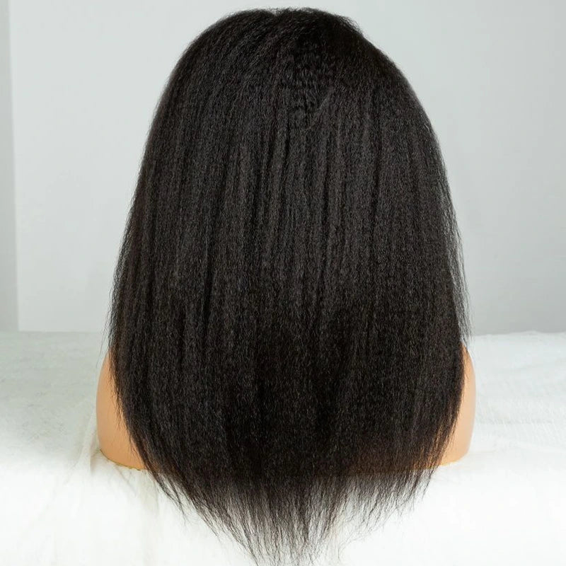 Kinky Straight & Curly 3 in 1 Half Wig: Versatile Ponytail & Headband Raw Hair Wig