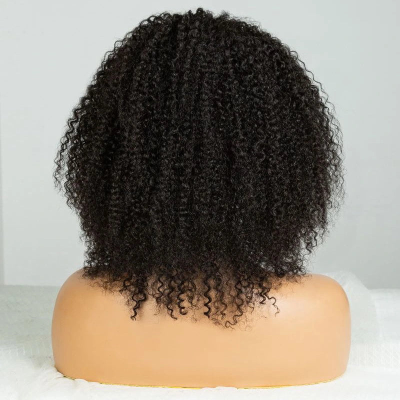 Kinky Straight & Curly 3 in 1 Half Wig: Versatile Ponytail & Headband Raw Hair Wig
